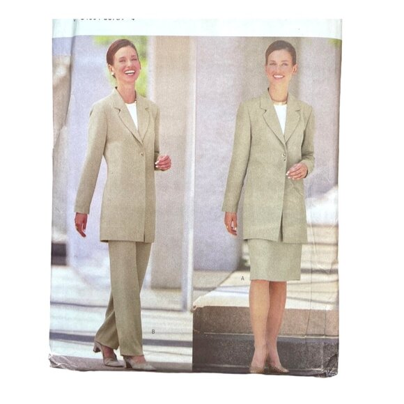 Butterick Sewing Pattern 6337 Jacket Skirt Pants Petite Misses Size 12-16 - Picture 1 of 2